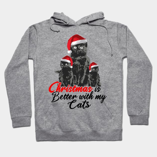 Christmas is Better With My Cats Hoodie by dnlribeiro88